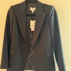 REISS Millie Single-Breasted Tailored Blazer – Black (Petite) | NWT